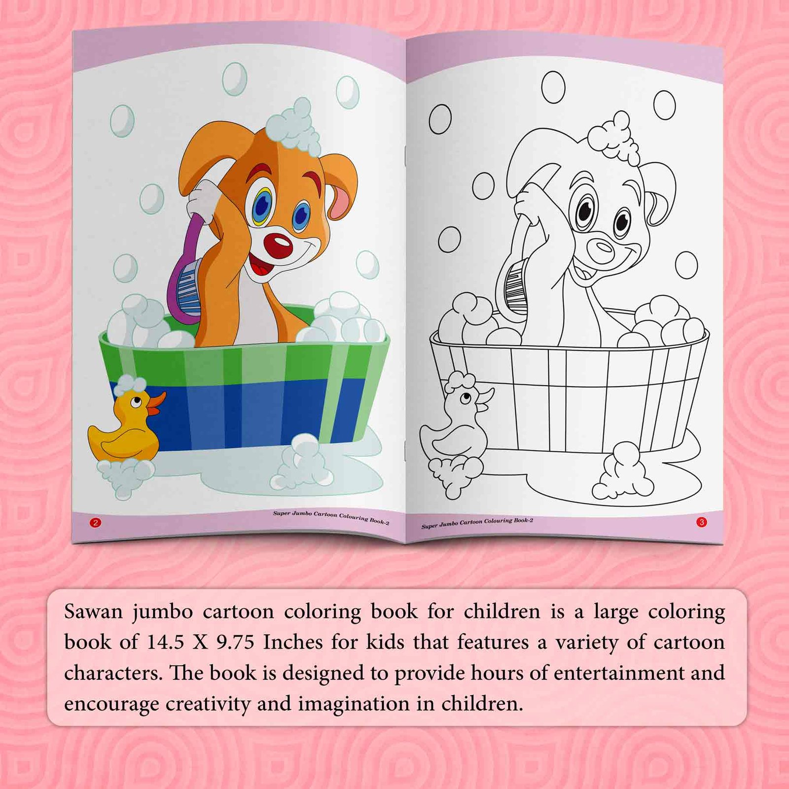 Super Jumbo Cartoon Colouring Book-2 | Super Jumbo Colouring Book - Image 4