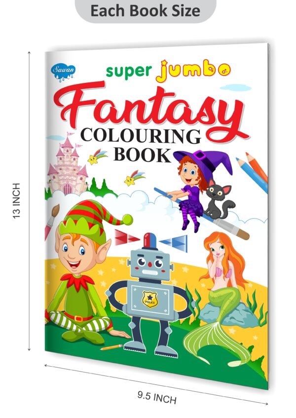Super Jumbo Fantasy Colouring Book | Super Jumbo Colouring Book - Image 2