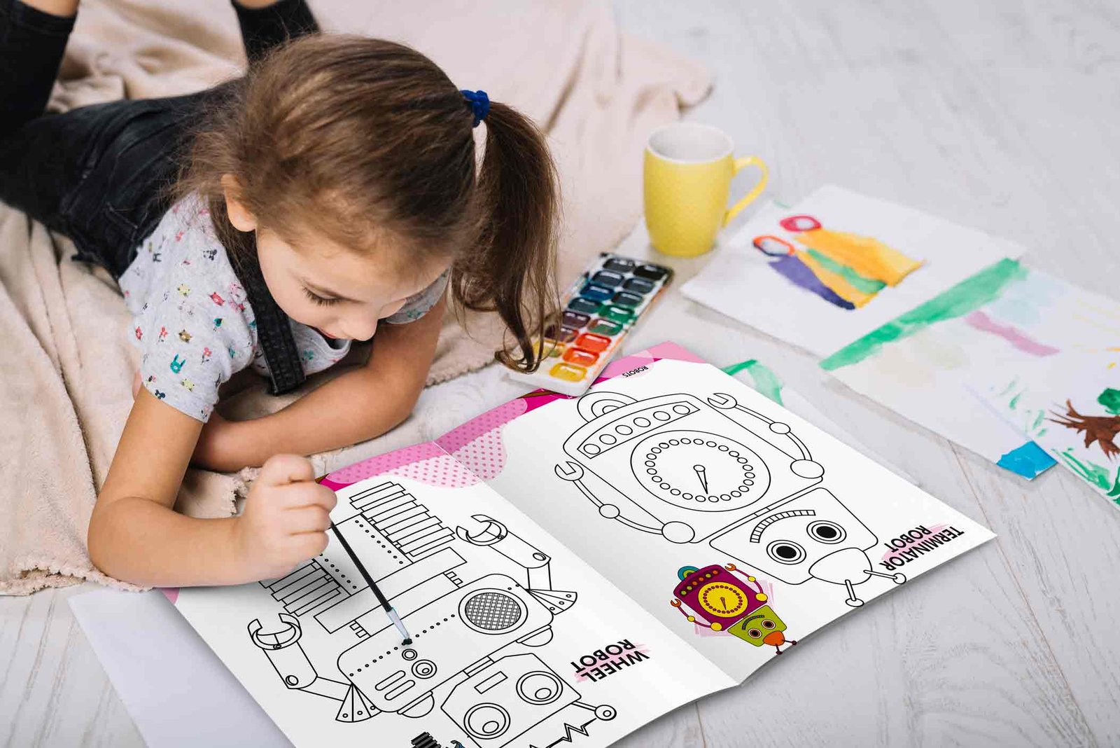 2 In 1 Copy to Colour Superheroes and Robots - Image 7