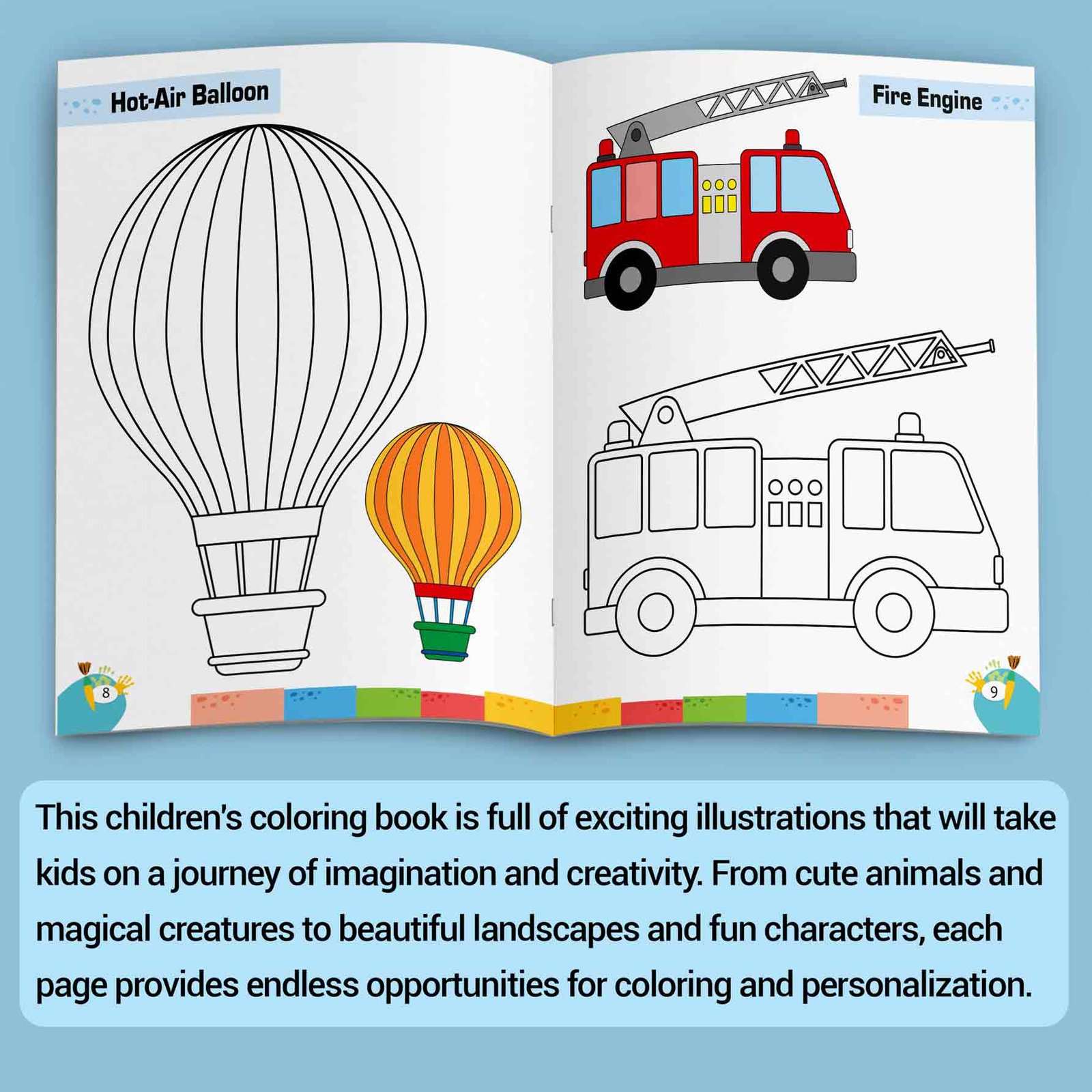 Vehicles Colouring Book | Colouring Books For children | Kids Colouring Book - Image 4