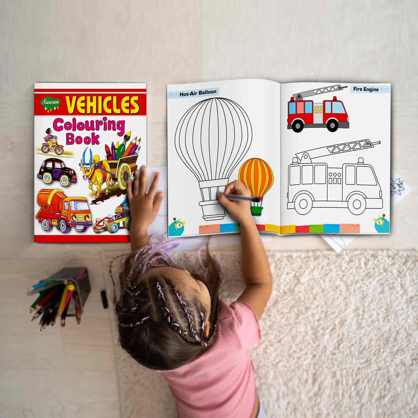 Vehicles Colouring Book | Colouring Books For children | Kids Colouring Book - Image 8