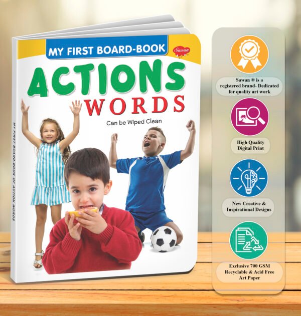 Action Words | My First Board-Book | Early Learning Picture Book - Image 7