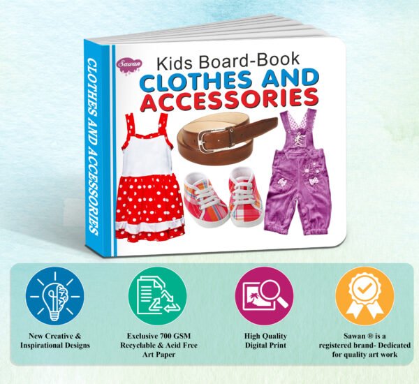 Clothes and Accessories | Kids Board Book | Early Learning Picture Book - Image 6