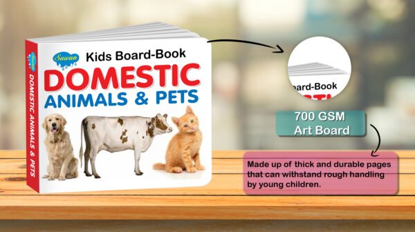 Domestic Animals & Pets | Kids Board Book | Early Learning Picture Book - Image 4