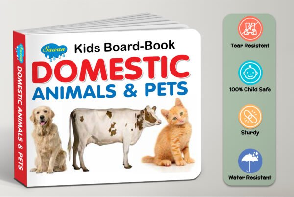 Domestic Animals & Pets | Kids Board Book | Early Learning Picture Book - Image 6