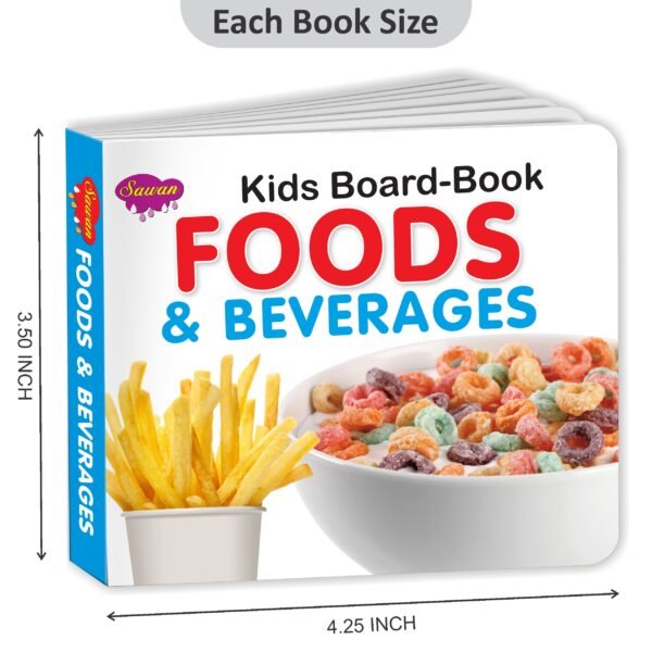Foods and Beverages | Kids Board Book | Early Learning Picture Book - Image 2