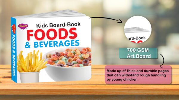 Foods and Beverages | Kids Board Book | Early Learning Picture Book - Image 3