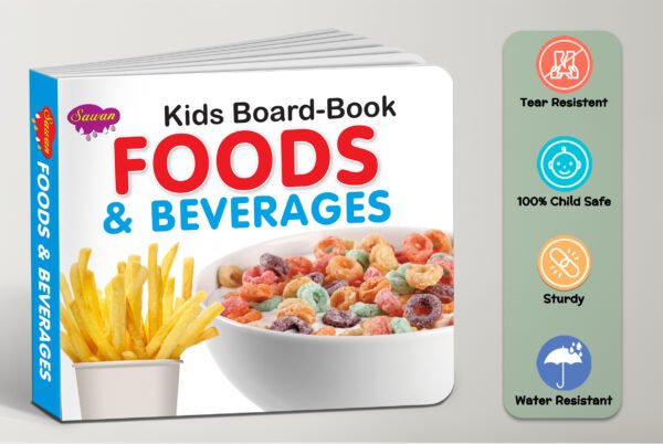 Foods and Beverages | Kids Board Book | Early Learning Picture Book - Image 5