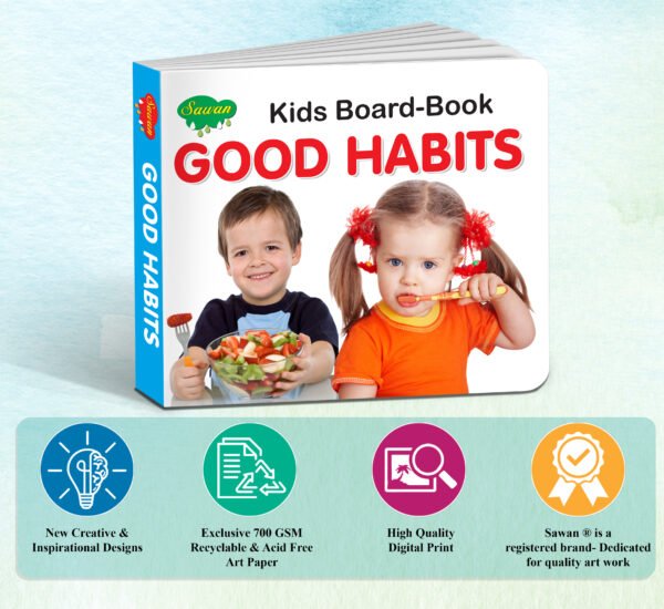 Good Habits | Kids Board Book | Early Learning Picture Book - Image 6