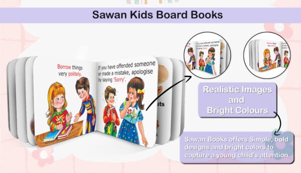 Good Manners | Kids Board Book | Early Learning Picture Book - Image 7