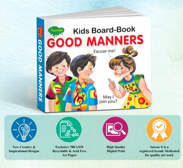 Good Manners | Kids Board Book | Early Learning Picture Book - Image 6
