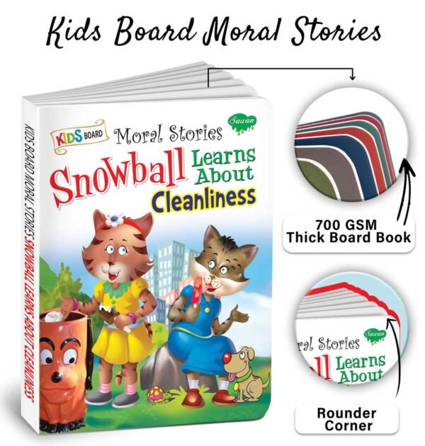 Snowball Learns About Cleanliness | Kids Board Moral Stories | Storis for Kids - Image 4