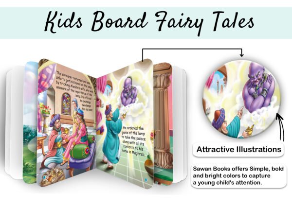 Aladdin and the Magic Lamp | Kids Board Fairy Tales | Book for Kids - Image 3