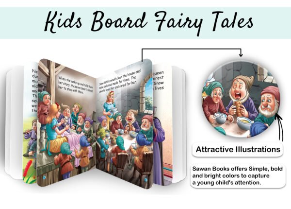 Snow White and the Seven Dwarfs | Kids Board Fairy Tales | Book for Kids - Image 3