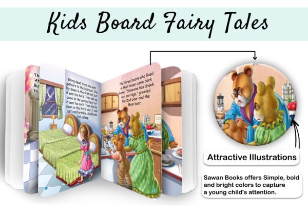 Goldilocks and the Three Bears | Kids Board Fairy Tales | Book for Kids - Image 3