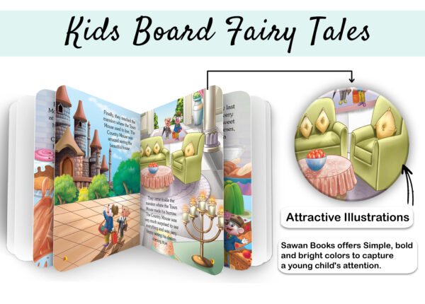 The Town Mouse and the Country Mouse | Kids Board Fairy Tales | Book for Kids - Image 3