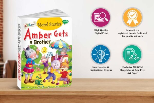 Amber Gets a Brother | Kids Board Moral Stories | Stories for Kids - Image 7