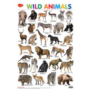 Wild Animals Hard Laminated Educational Chart