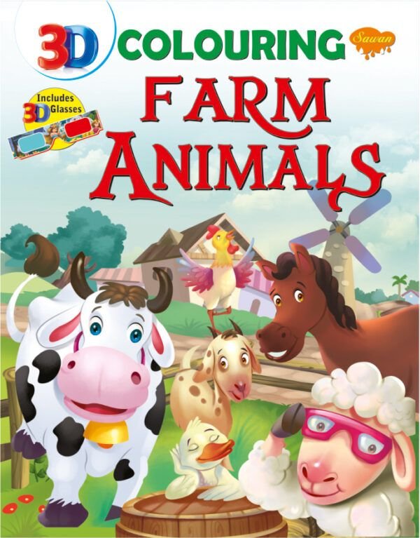 3D Colouring : Farm Animals