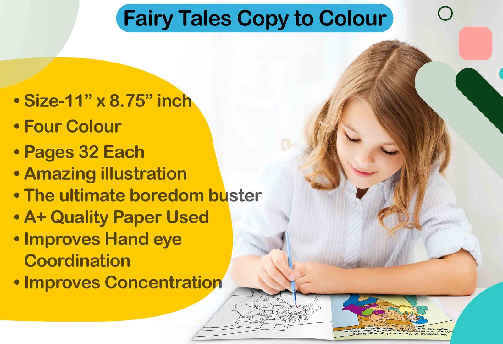 Fairy Tales Copy to Colour: Little Red Riding Hood - Image 4