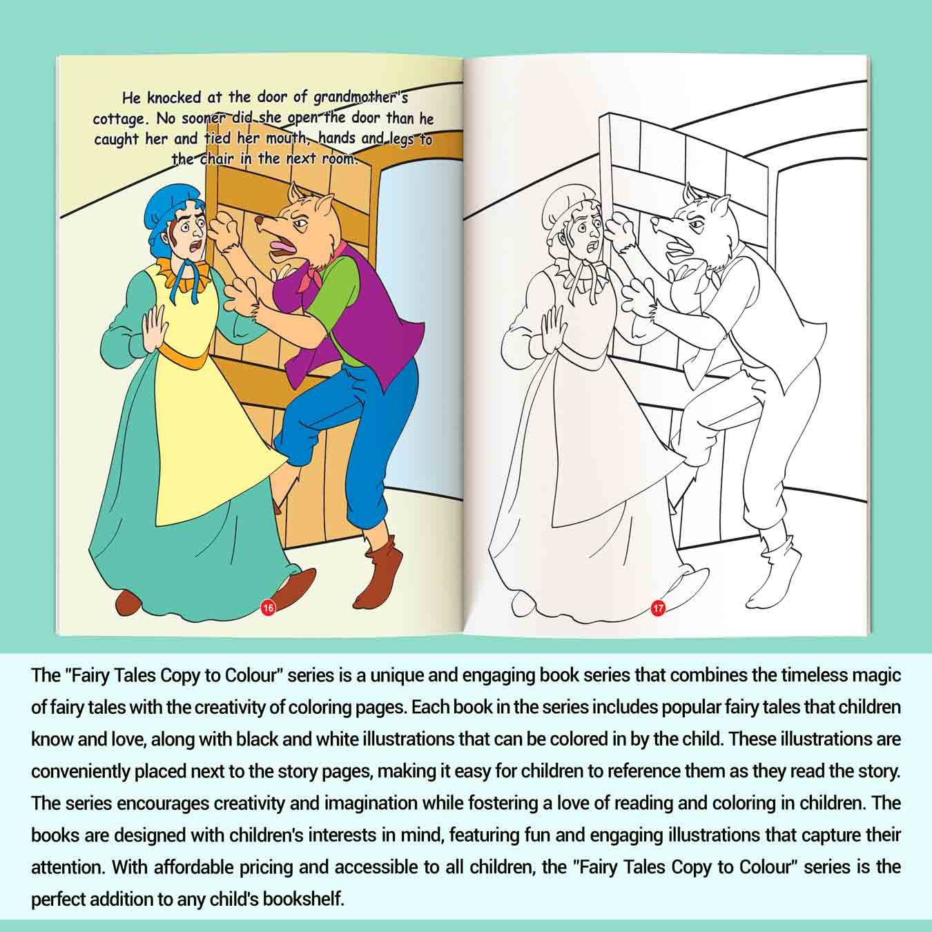 Fairy Tales Copy to Colour: Little Red Riding Hood - Image 5