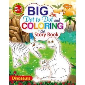 Big Dot to Dot and Colouring with Story Book-dinosaurs