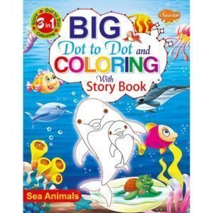 Big Dot to Dot and Colouring with Story Book Sea animals