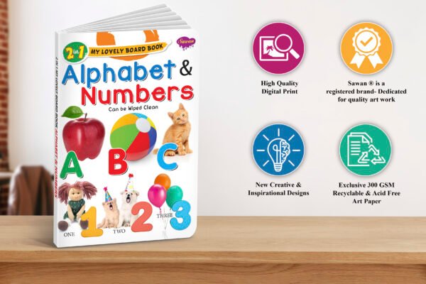 Alphabet and Numbers | 2 in 1 Lovely Board Book - Image 4