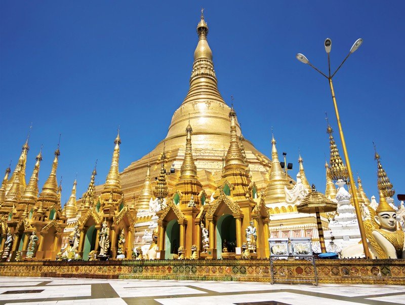 Swedagon Stupa Swedagon Stupa is a stunning golden stupa. It is located in Yangon, Myanmar. The Stupa was opened in 1372. Why it is special: It is also known as the ‘Golden pagoda’ because of its brilliant golden sheen. Measuring 99 metres in height, this gilded stupa sits atop a hill and dominates the entire Yangon skyline. Considered to be one of the most famous and sacred Pagodas in Myanmar, the Swedagon Stupa contains relics of 4 previous Buddhas from the present aeon.