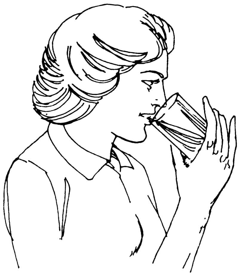 lady drink green vegetables juice