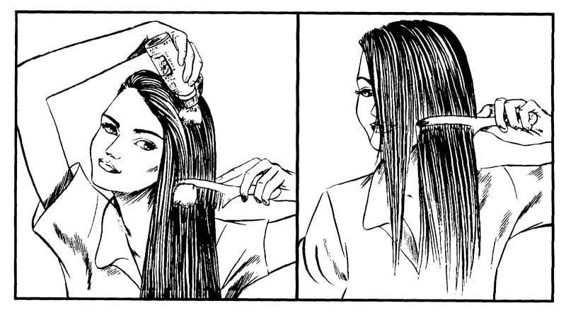 girl doing comb
