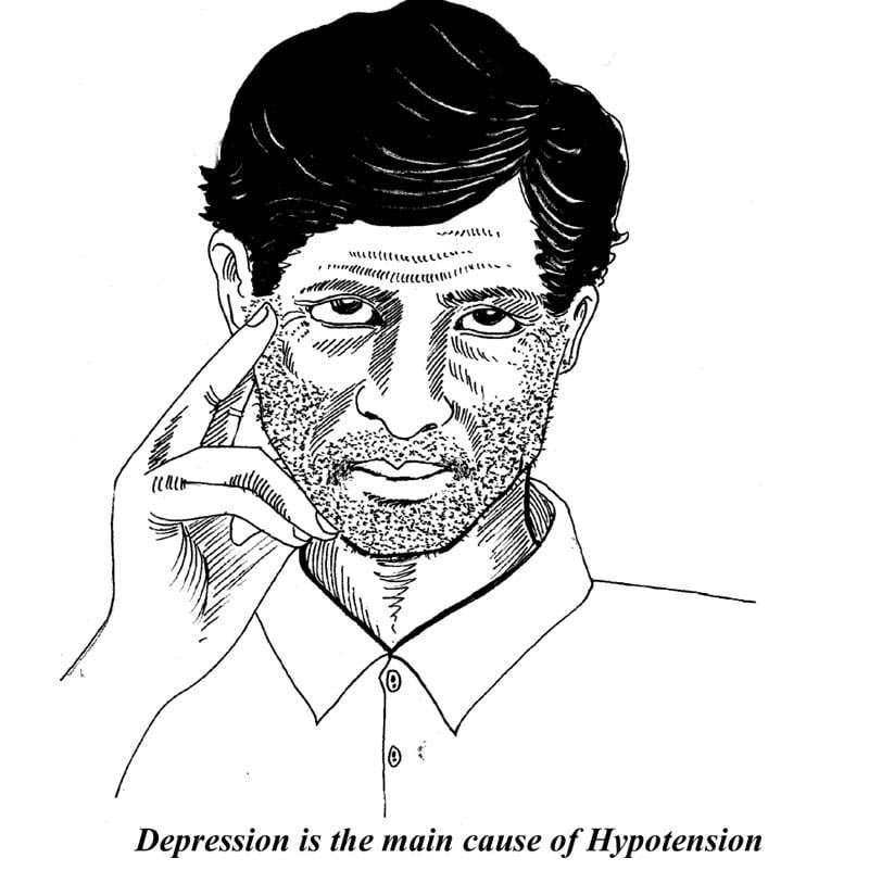 man in depression