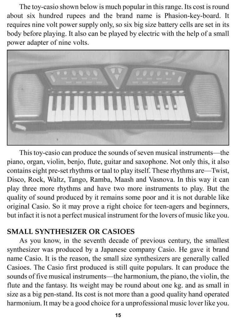 2. Selection of the synthesizer Sawan Books