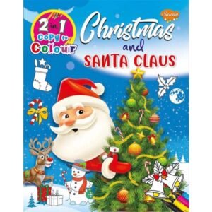 2 In 1 Copy To Colour Christmas and Santa Claus