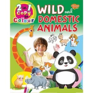 2 In 1 Copy to Colour Wild and Domestic Animals