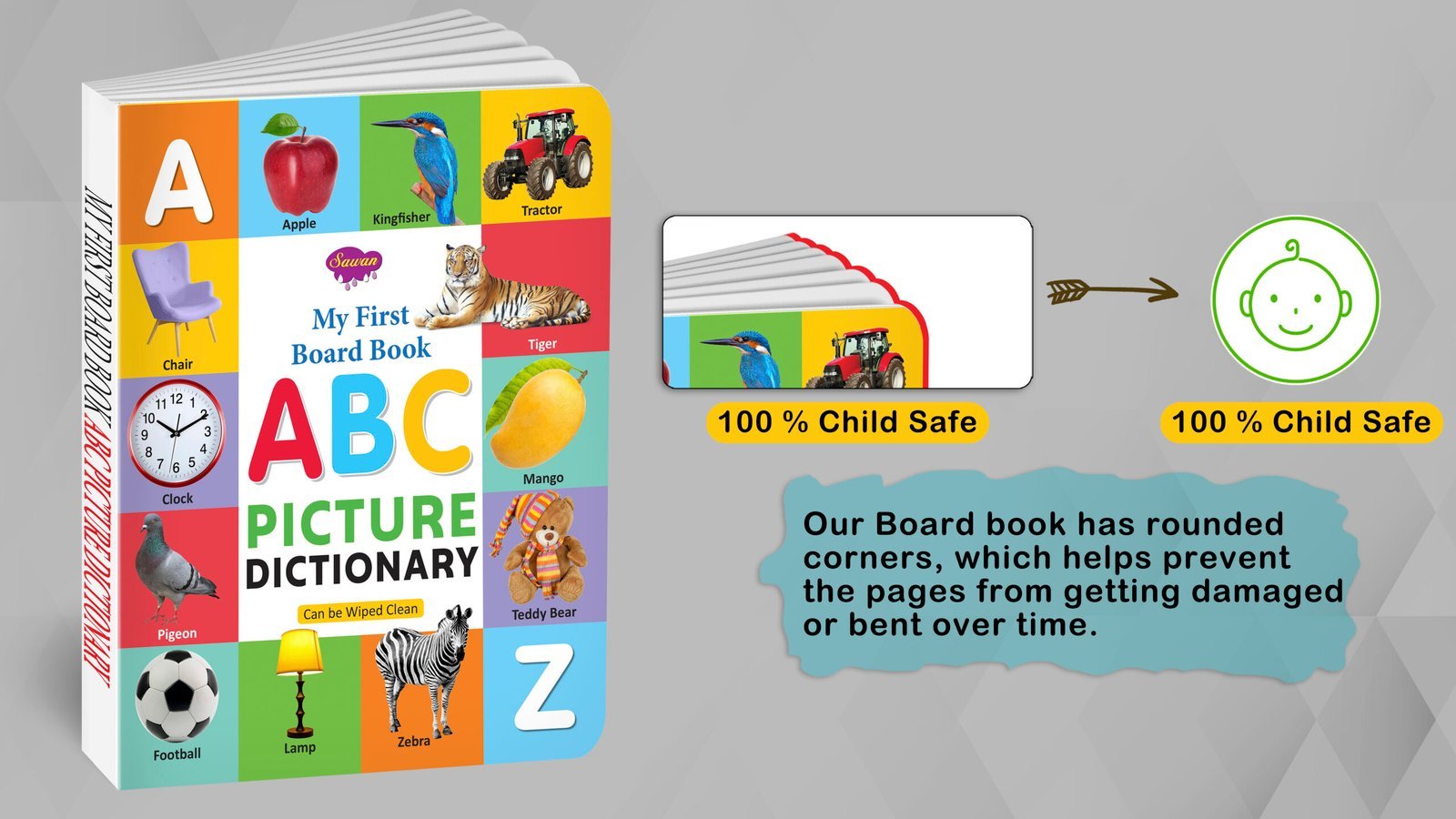 ABC Picture Dictionary | My First Board Book | Early Learning Picture Book - Image 3