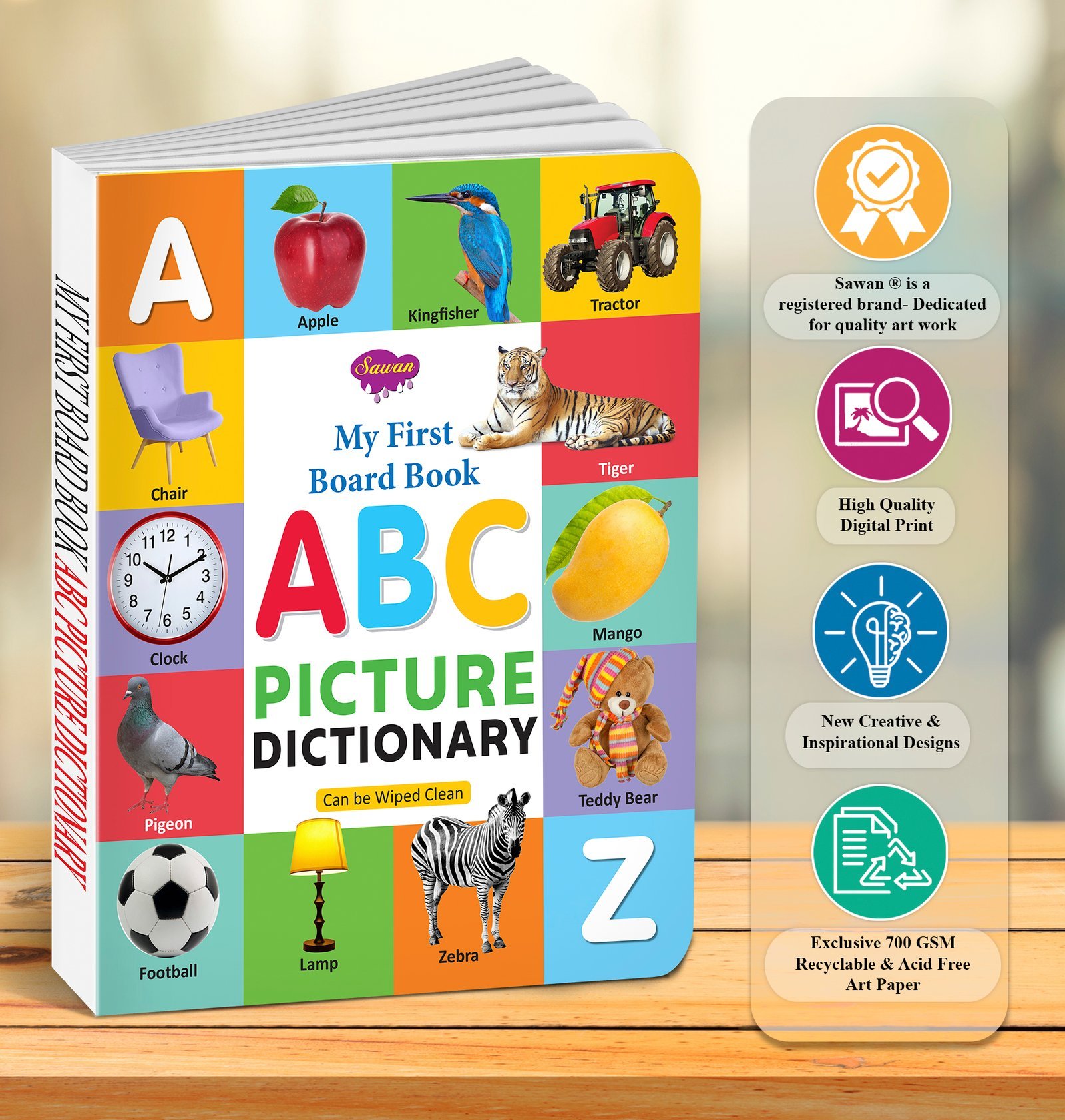ABC Picture Dictionary | My First Board Book | Early Learning Picture Book - Image 7