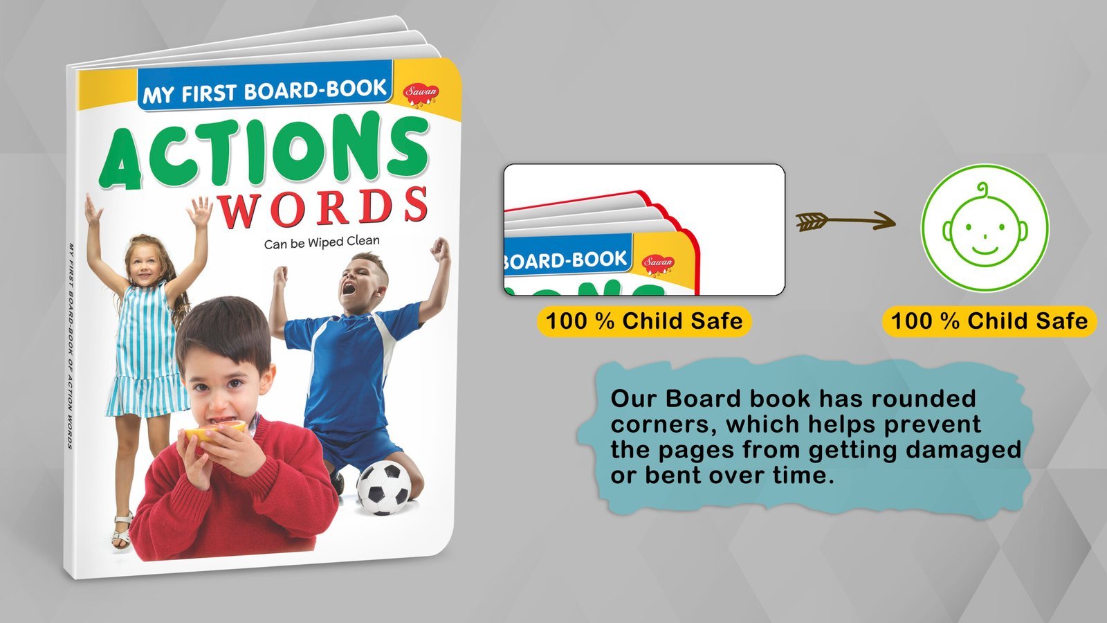 Action Words | My First Board-Book | Early Learning Picture Book - Image 3