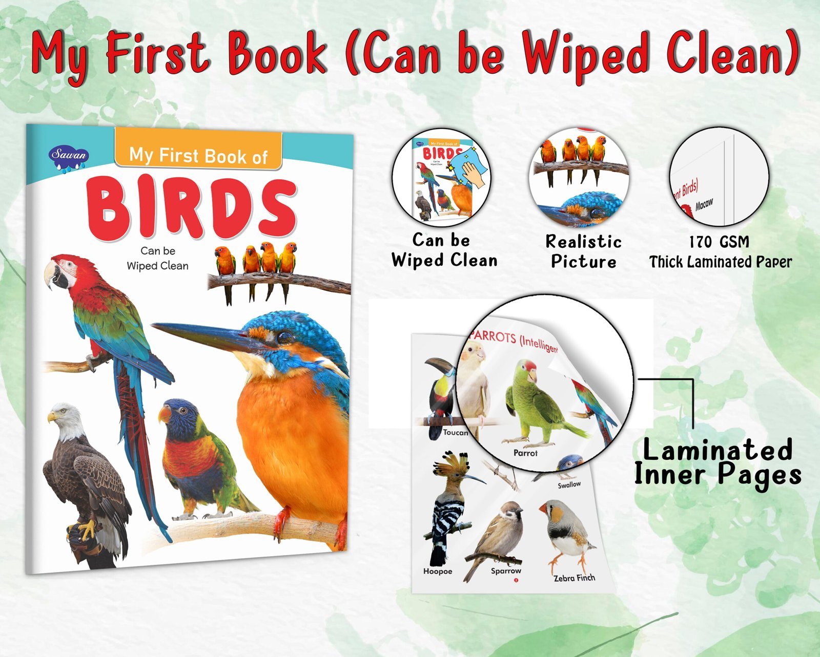 My First Book of Birds | My First Book (Can be Wiped Clean) - Image 4