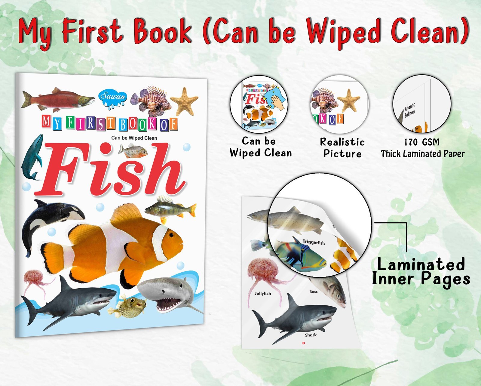 My First Book of Fish | My First Book (Can be Wiped Clean) - Image 4