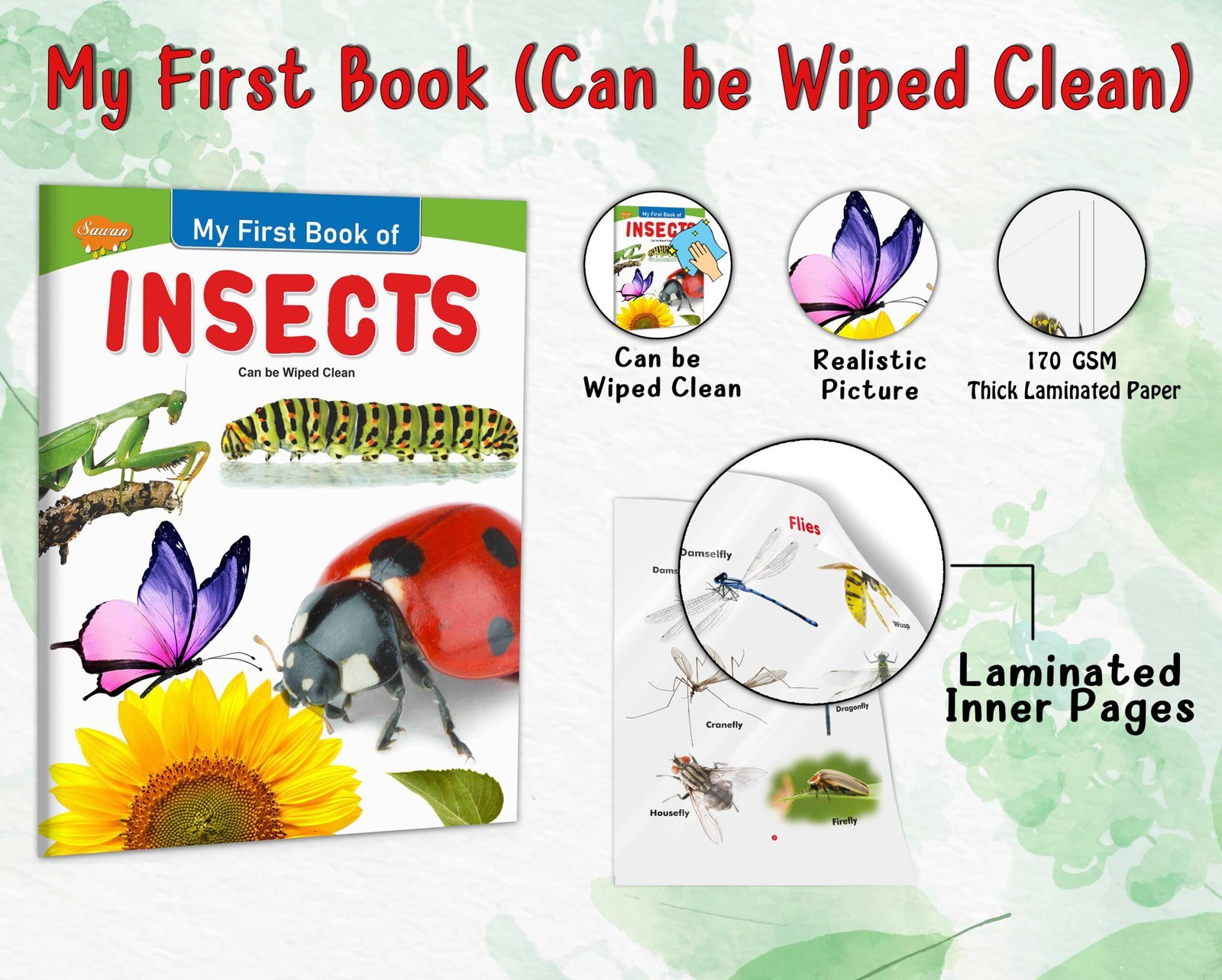 My First Book of Insects | My First Book (Can be Wiped Clean) - Image 4