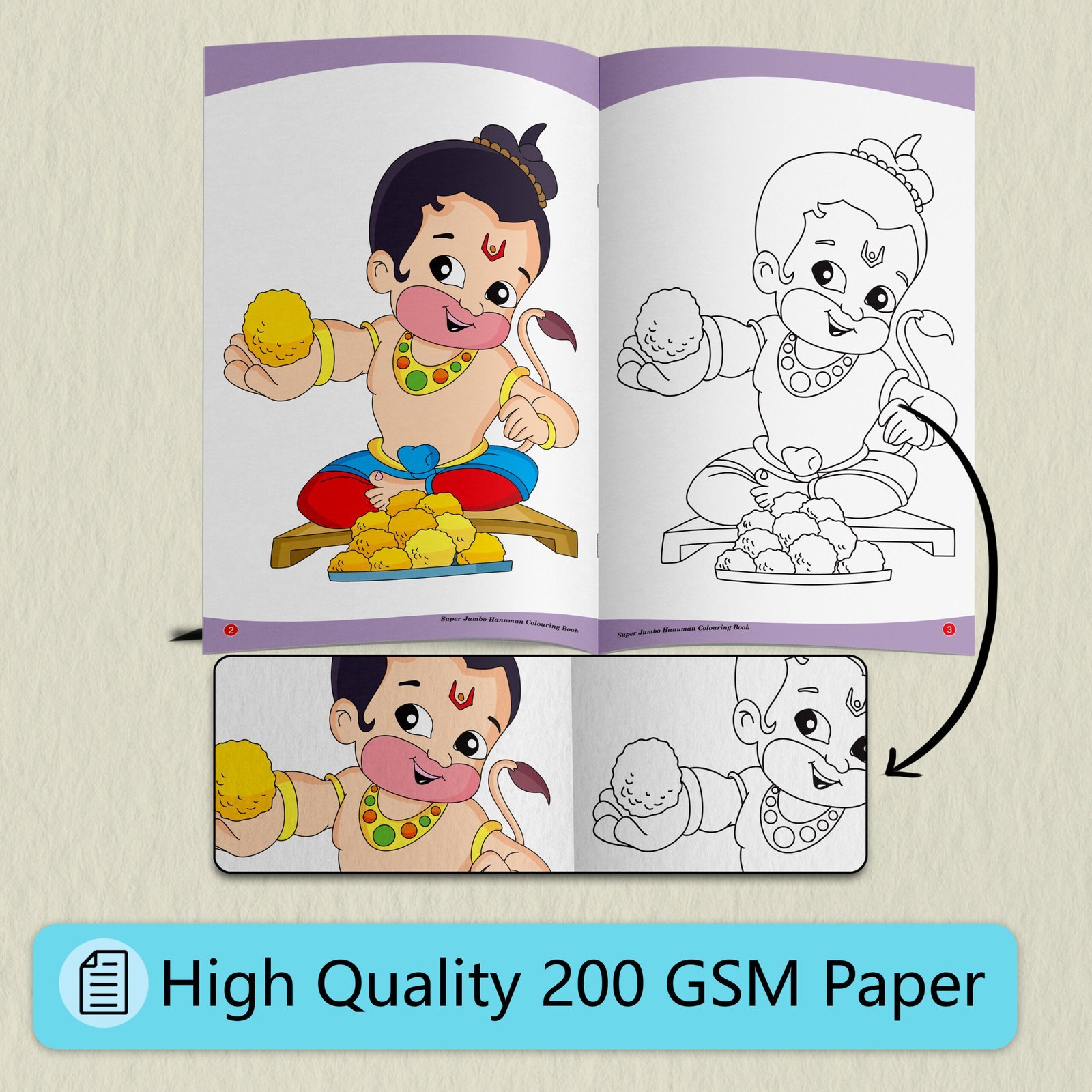 Super Jumbo Hanuman Colouring Book | Super Jumbo Colouring Book - Image 4