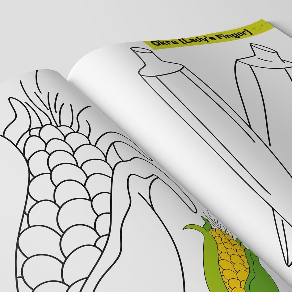 Vegetables Colouring Book | Colouring Books For Chidren | Kids Colouring Book - Image 10