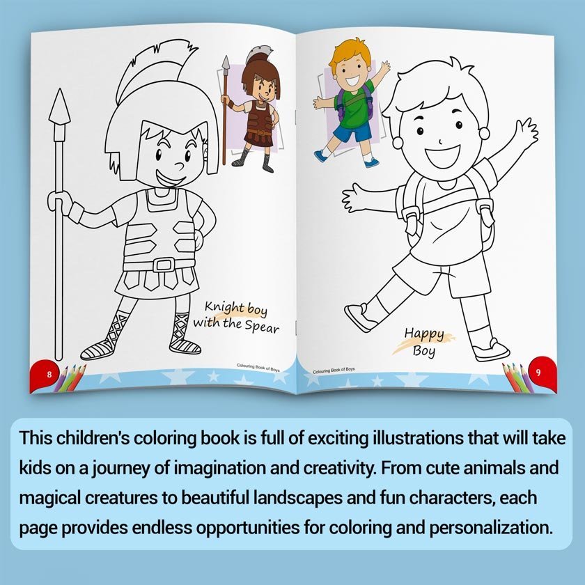 Colouring Book of Boys | Colouring Books For Children | Kids Colouring Book - Image 3