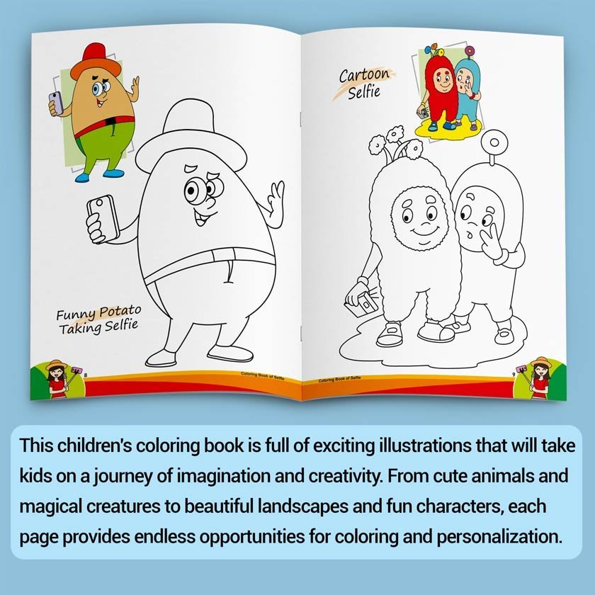 Colouring Book of Selfie | Colouring Books For Children | Kids Colouring Book - Image 4
