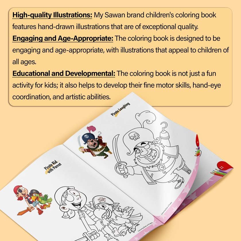 Colouring Book of Pirates | Colouring Books For Children | Kids Colouring Book - Image 8