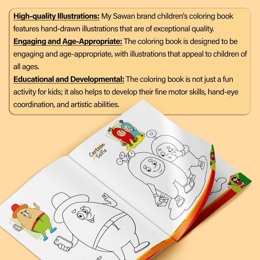 Colouring Book of Selfie | Colouring Books For Children | Kids Colouring Book - Image 3