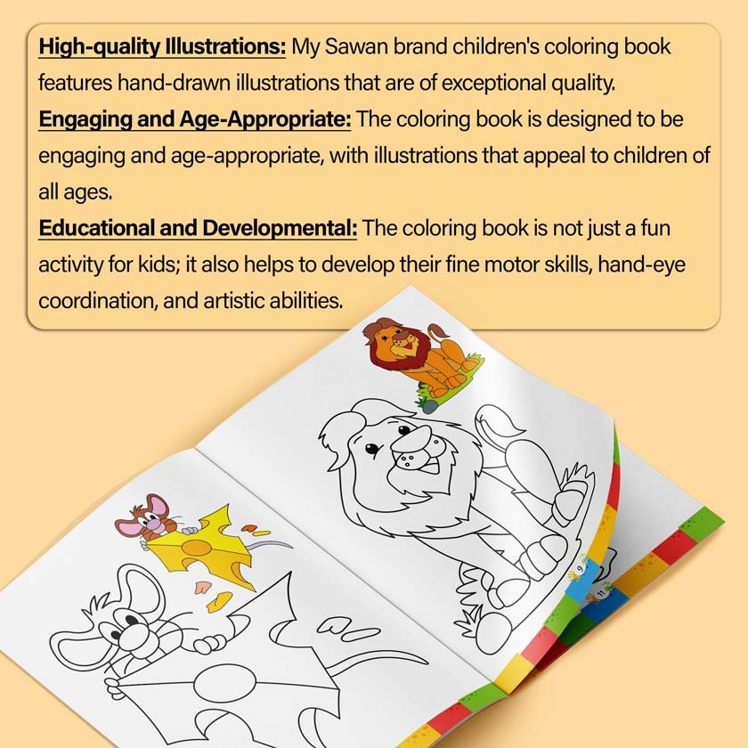 Colouring Book of Animals | Colouring Books For Children | Kids Colouring Book - Image 3
