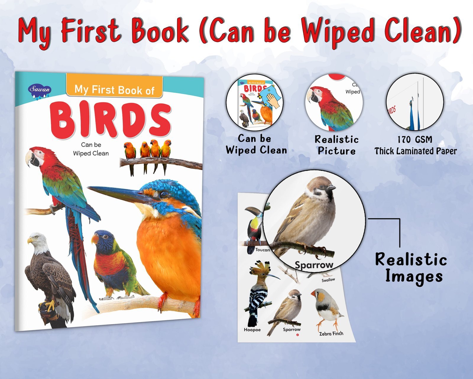 My First Book of Birds | My First Book (Can be Wiped Clean) - Image 5