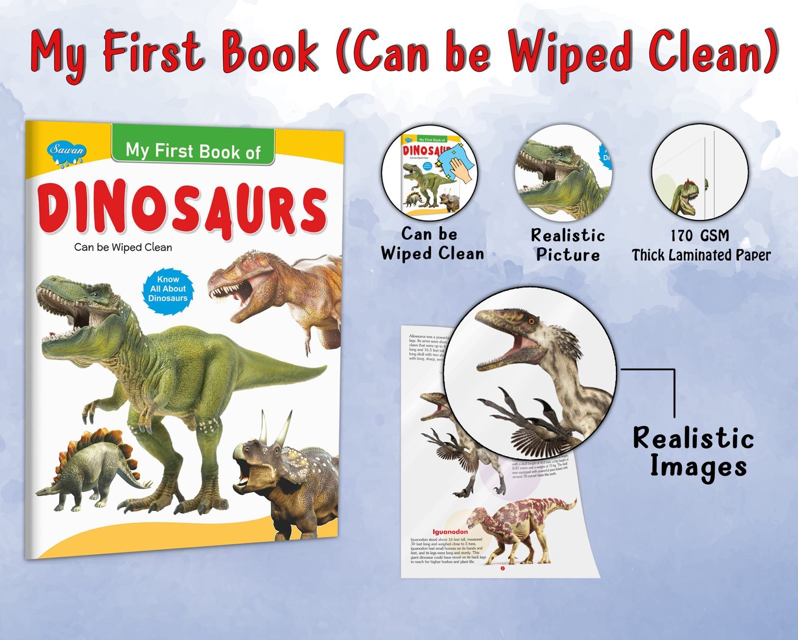 My First Book of Dinosaurs | My First Book (Can be Wiped Clean) - Image 5